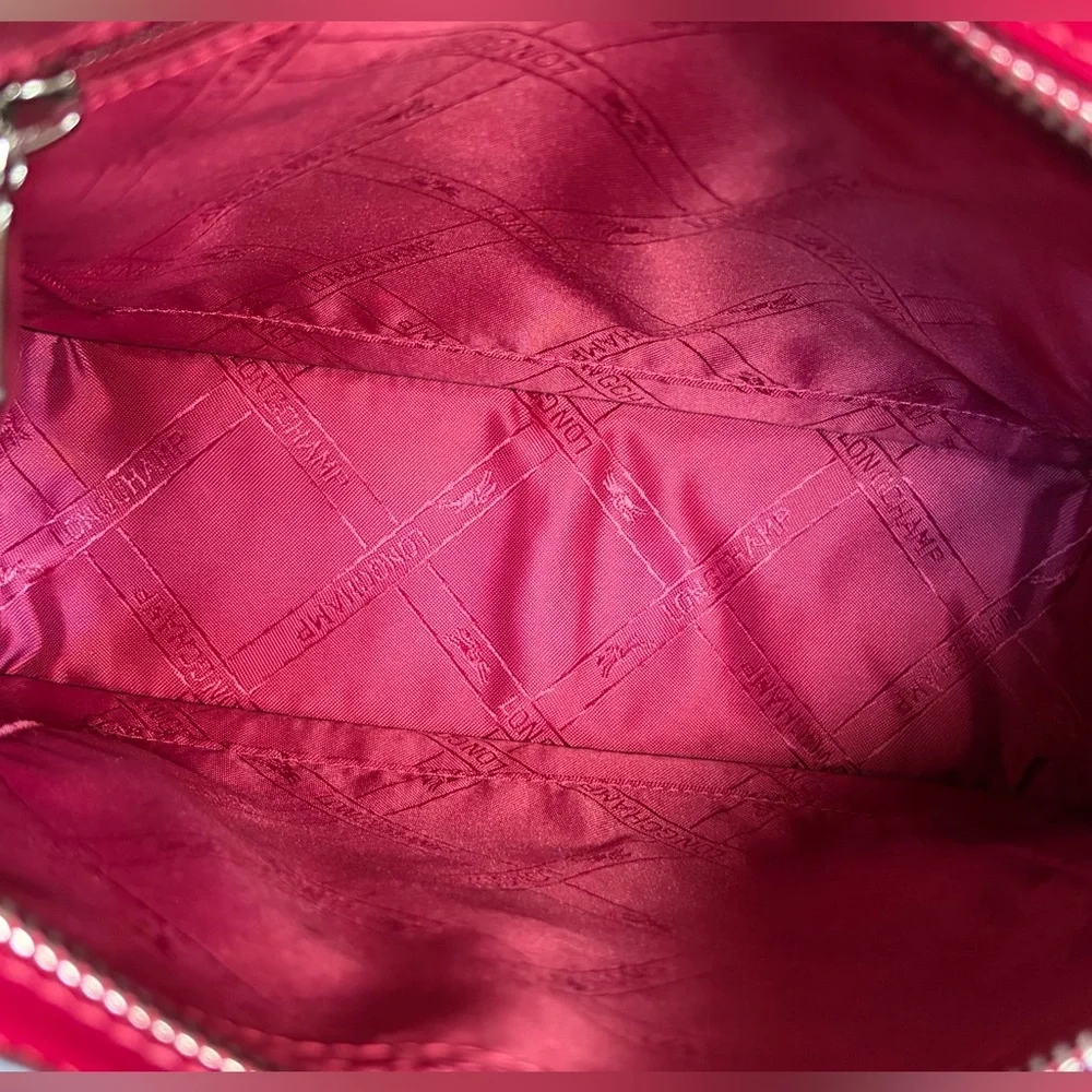 Longchamp Le’Foulonne S Leather Crossbody Beetroot Magenta Like New - Picture 8 of 17